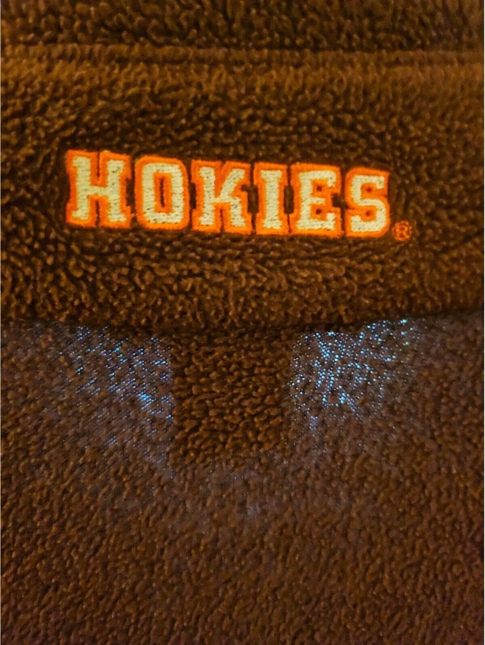 Columbia Virginia Tech Hokies Mens Medium Zip-Up Fleece Jacket Maroon - EUC